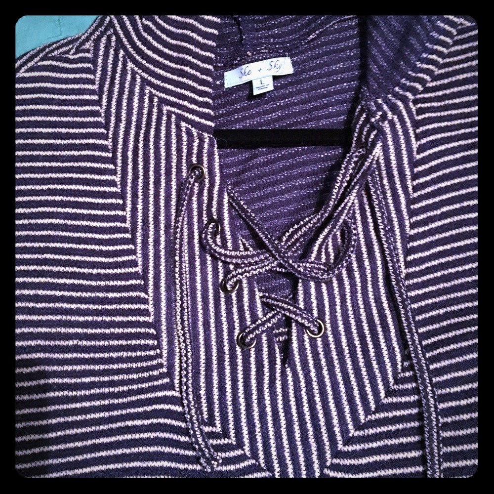 She + Sky Baja style pullover sweater 🎶