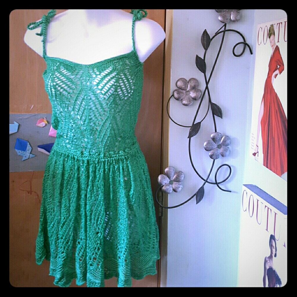 Cecilia Prado green crochet dress - Picture 1 of 4