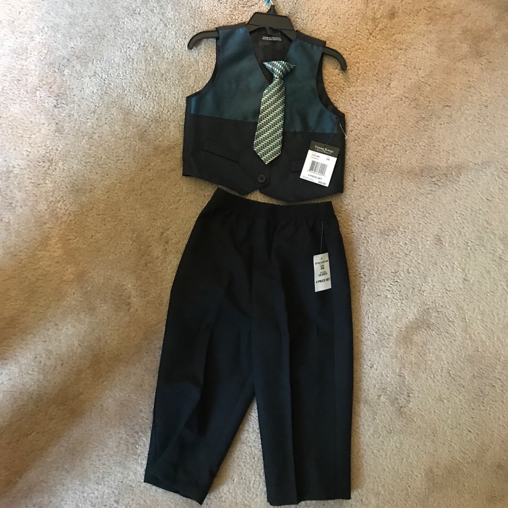 Toddler suit vest and pants set