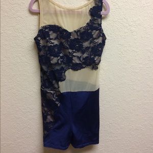 Kelly medium child blue lace with mesh costume.