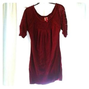 red sweater dress