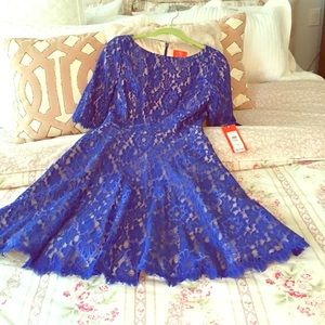 Monique Lhullier  gorgeous! cobolt blue lace dress