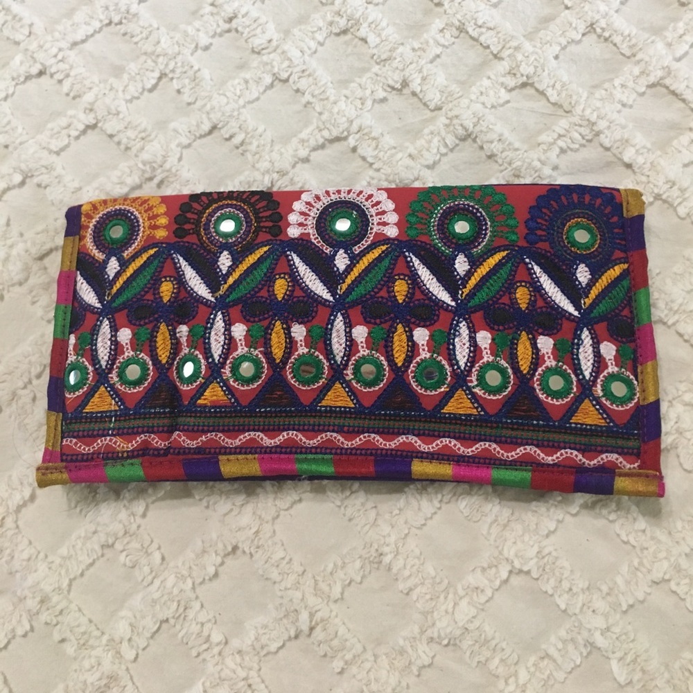 Multi colored Fiesta clutch
