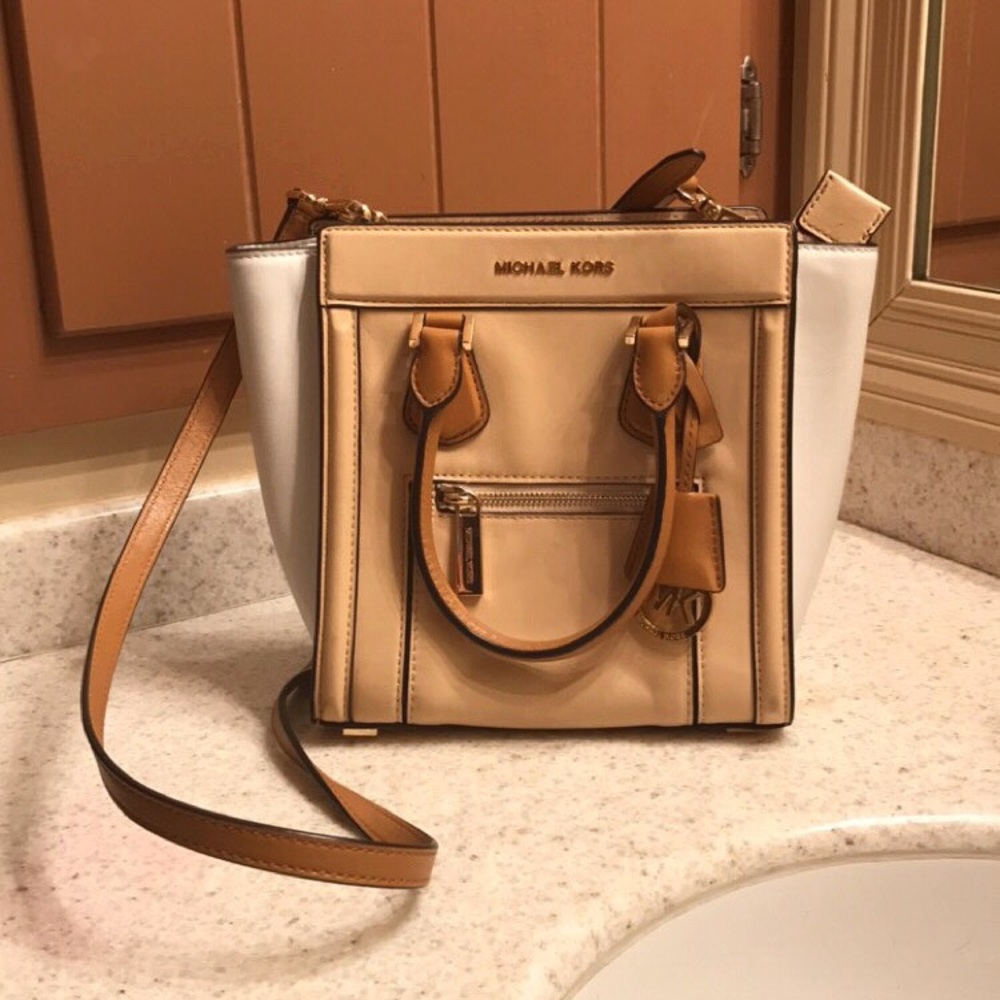 Michael Kors Tan Colette Messenger Tote