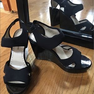 Adrianne V black patent sandals