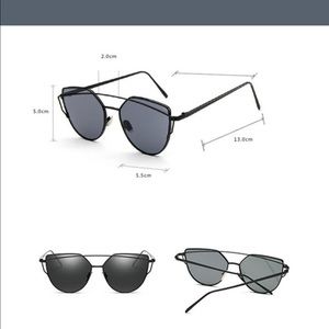 Black or silver retro sunglasses