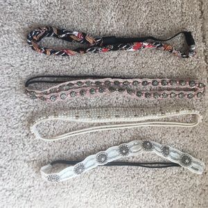 4 headbands with gems