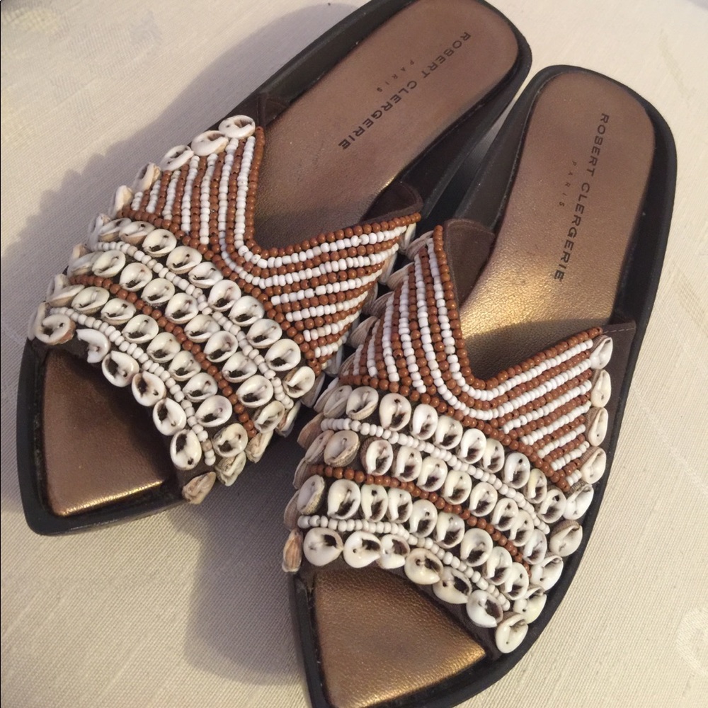 Robert Clergerie shell slides