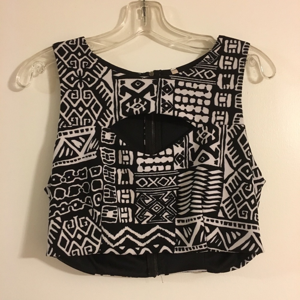 Tribal Crop Top with Cutout