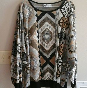 Aztec print sweater