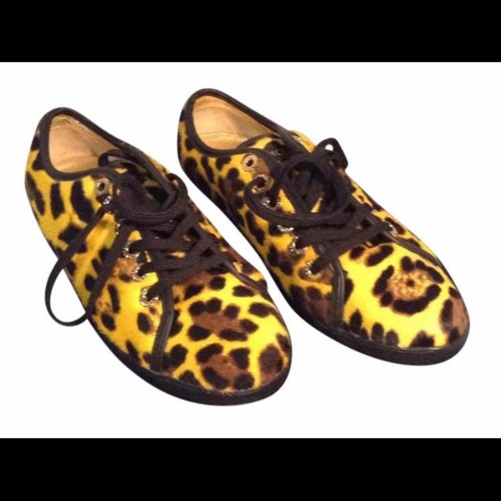 Dolce&Gabanna Limited Edition Leopard Canvas Shoes