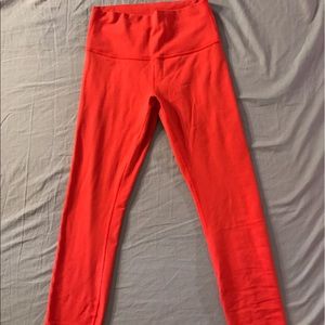 Bright Orange Cropped Lululemon Leggings