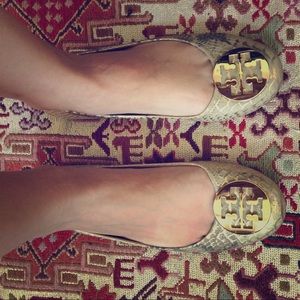 Gold Tory Burch flats--size 9.5