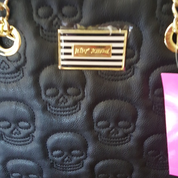 Betsey Johnson Bags Betsey Johnson Black Skull Tote Poshmark