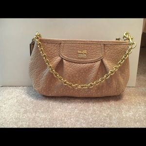 Coach gold shimmer evening clutch