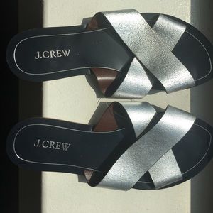 J. Crew Silver Flats
