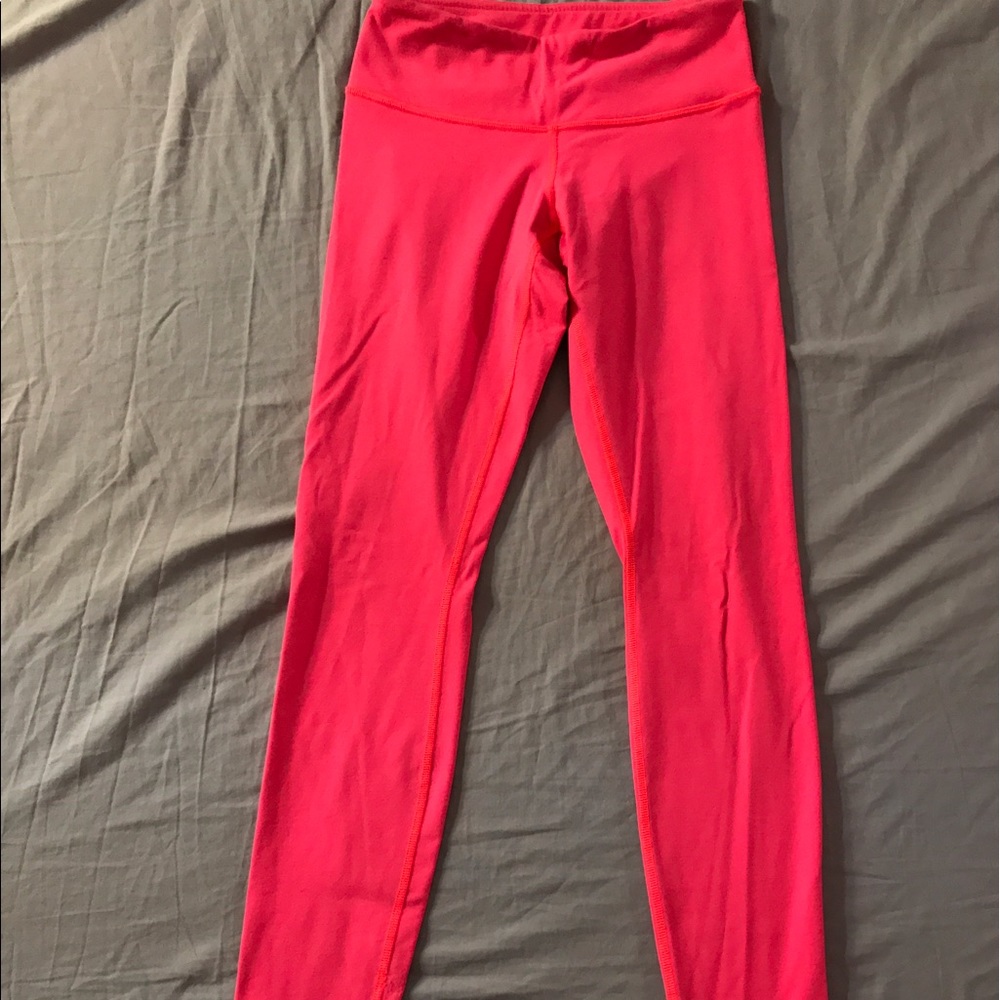 Bright Pink Full Length Lululemon Leggings