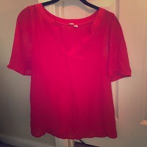 Sheer Red Blouse