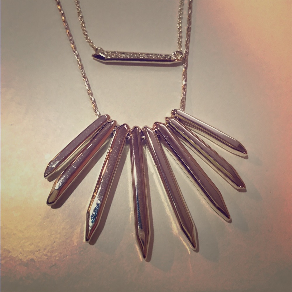 Stella & Dot Silver Rebel cluster necklace