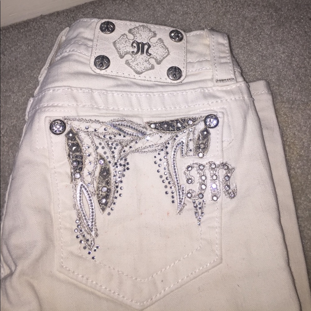 WHITE MISS ME JEANS