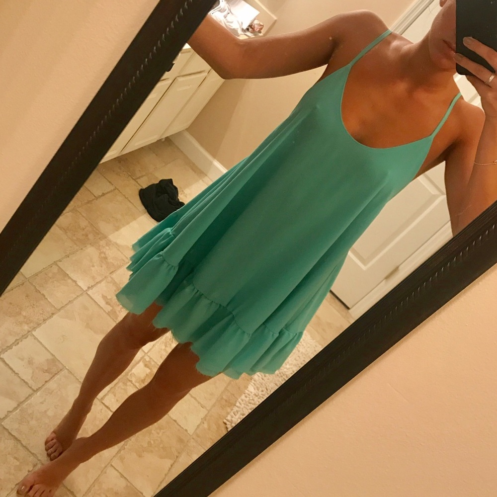 Teal blue babydoll dress from NastyGal size Small