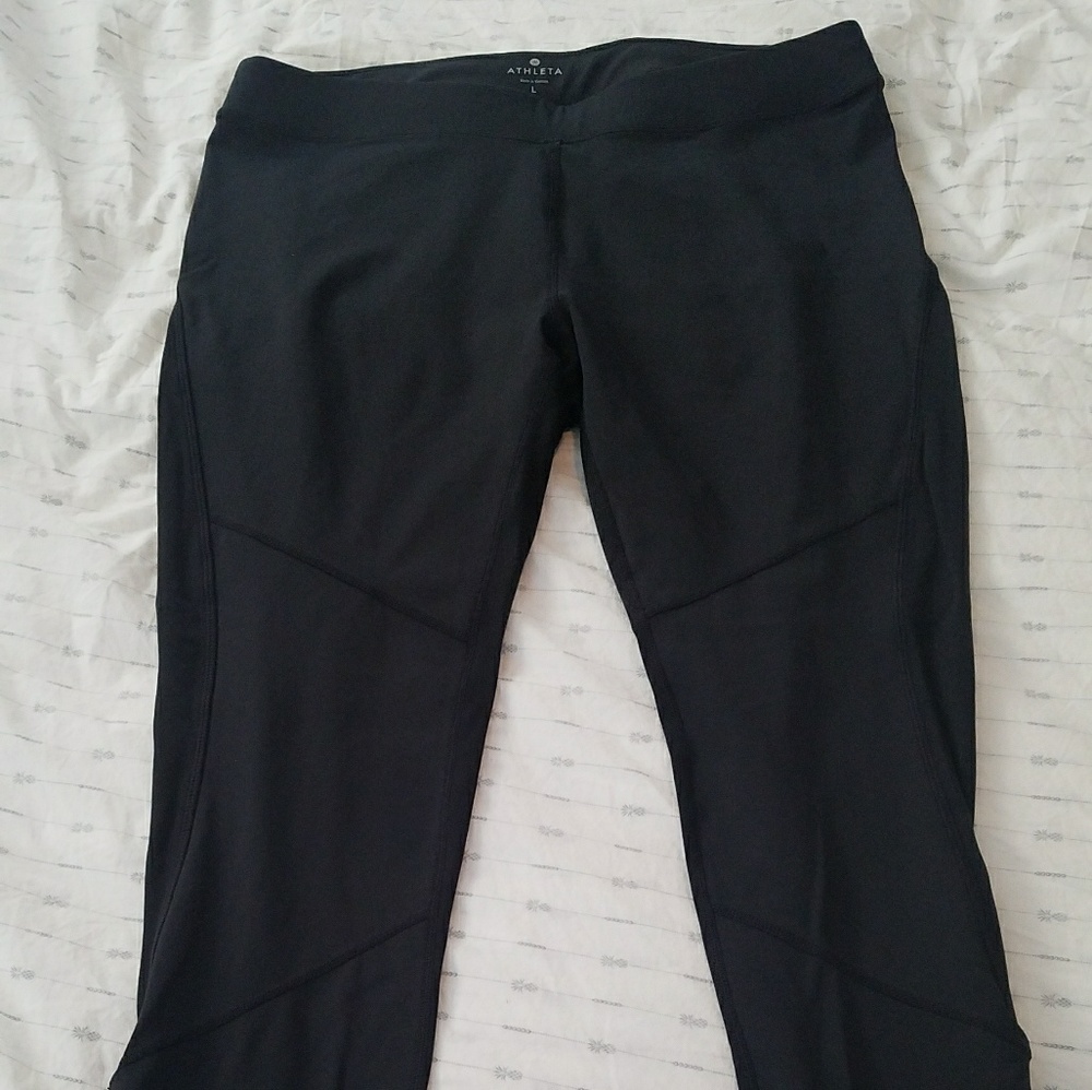 Athleta Black Workout Pants, L