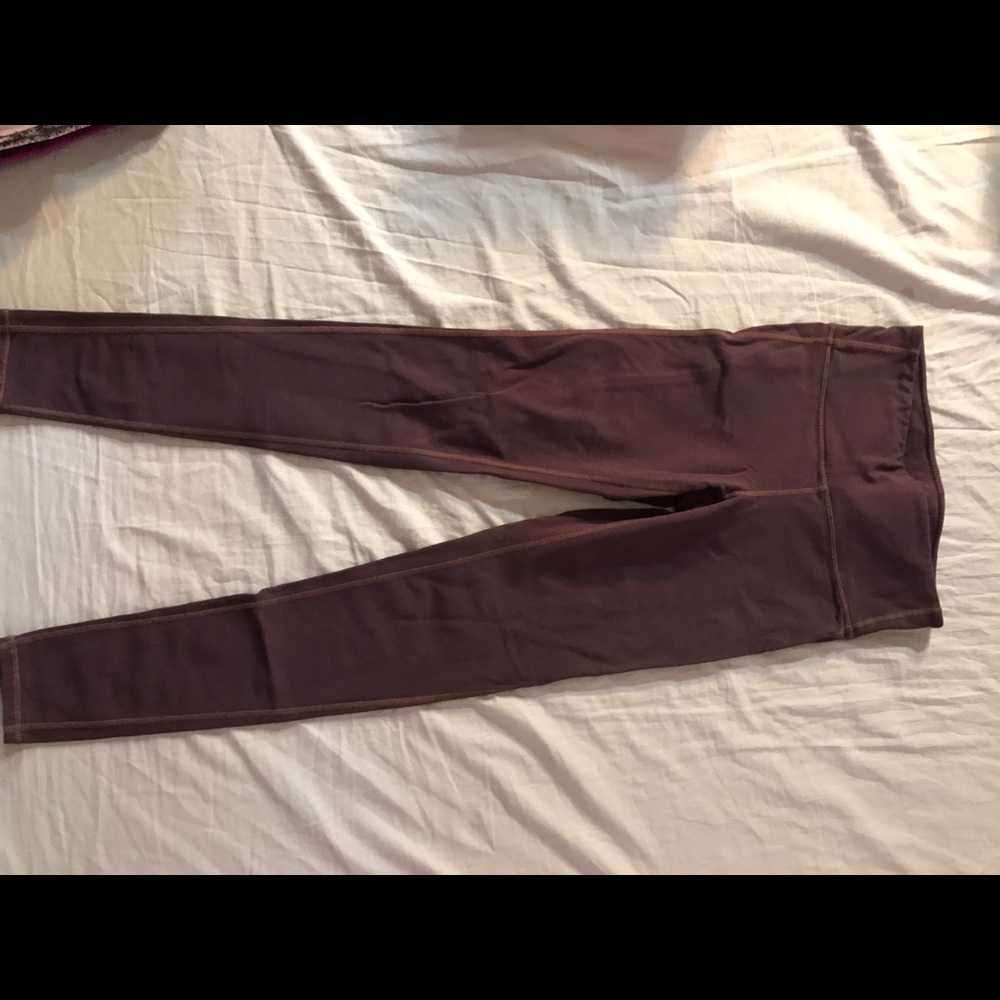 Dark Purple Athleta Leggings with hidden pocket