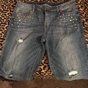 Jennifer Lopez studded destroyed ankle