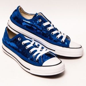 converse blue sequin