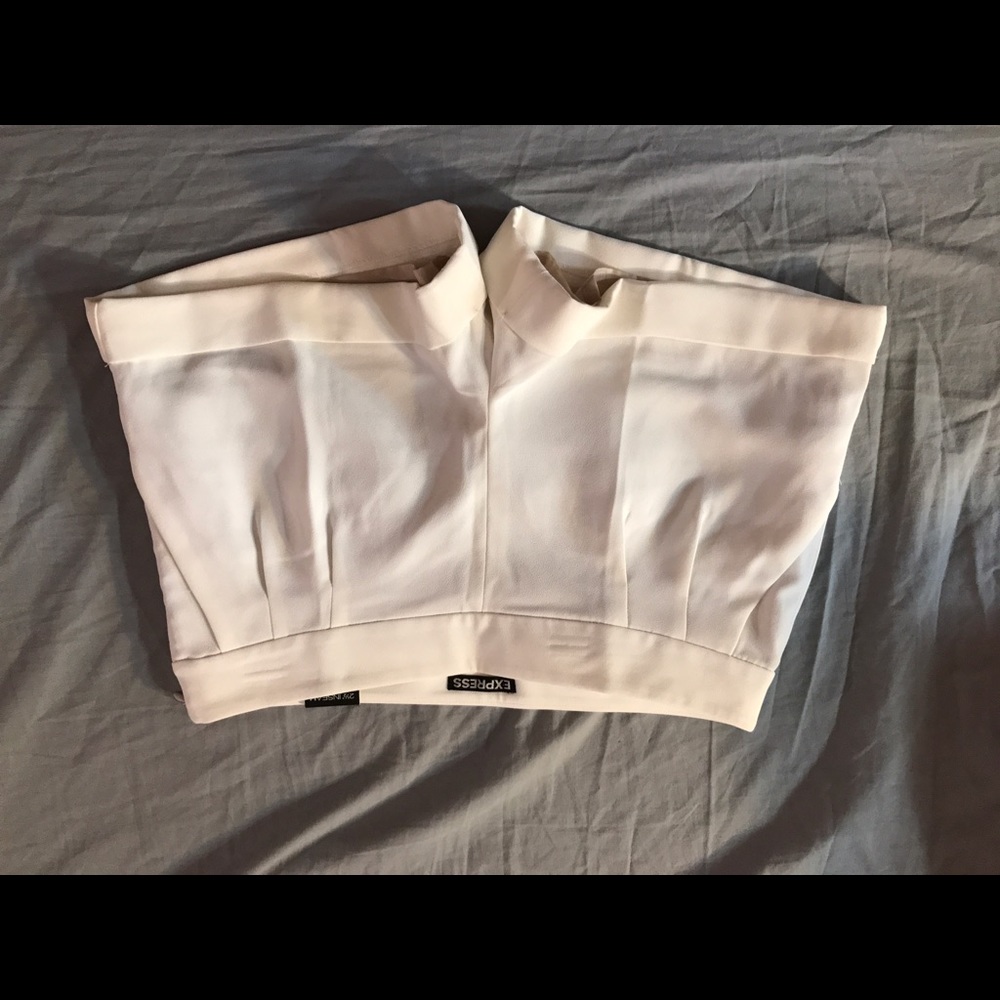 White Tailored Express Shorts