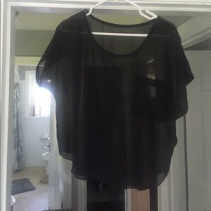 High low black shirt
