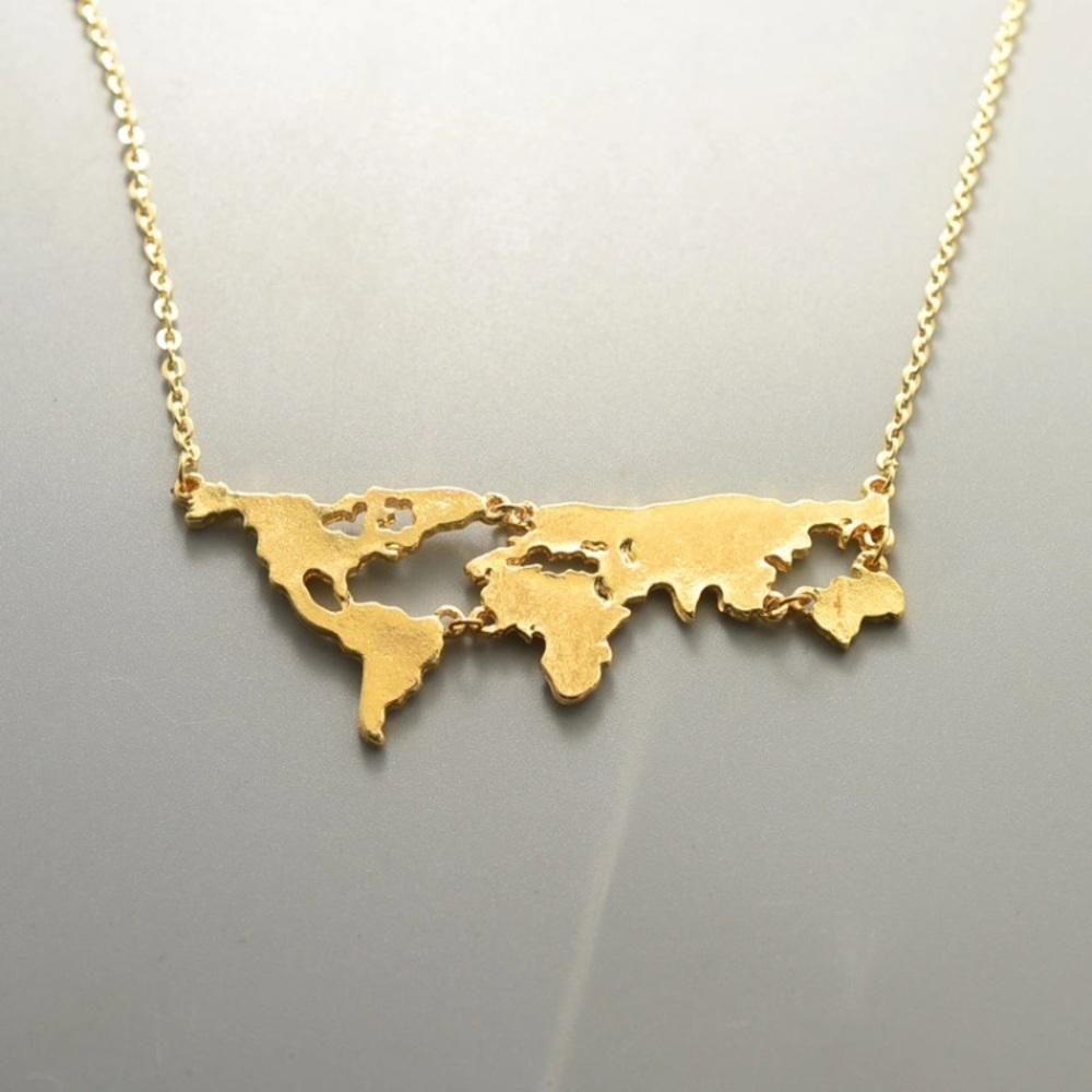 !!!!5 for $25 World Map Necklace - Picture 2 of 4