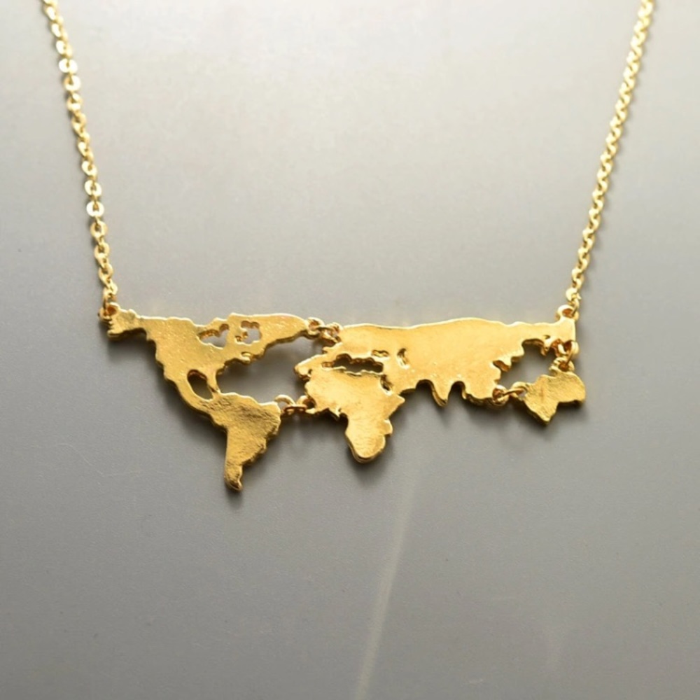 !!!!5 for $25 World Map Necklace - Picture 3 of 4