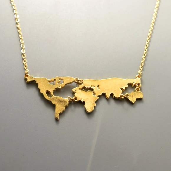 !!!!5 for $25 World Map Necklace - Picture 3 of 4
