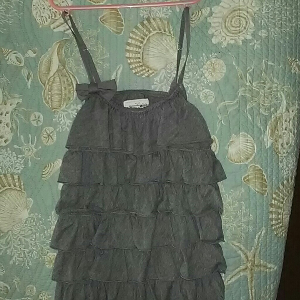 Abercrombie & Fitch Grey Ruffle Tank