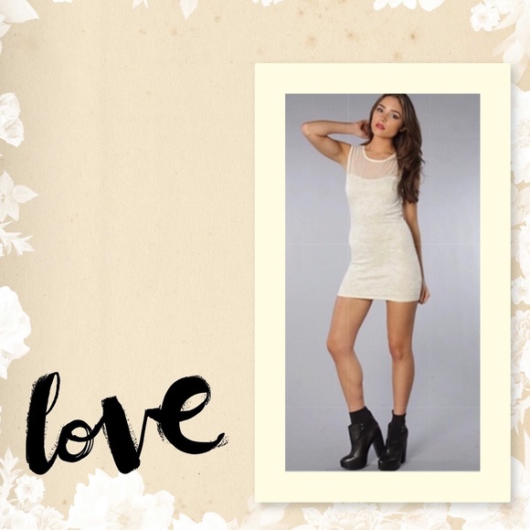 2/40 Free People Antique White Mini Dress - Picture 4 of 8