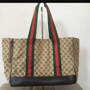 💯 👜 Gucci GG Monogram Large Tote / Pet Carrier
