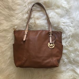Brown Leather Michael Kors Tote
