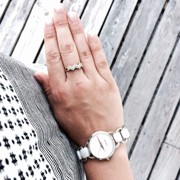 Fossil Accessories - Fossil white and silver watch