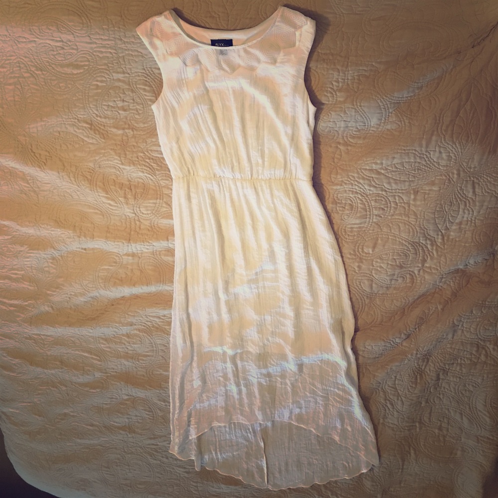 White high low dress