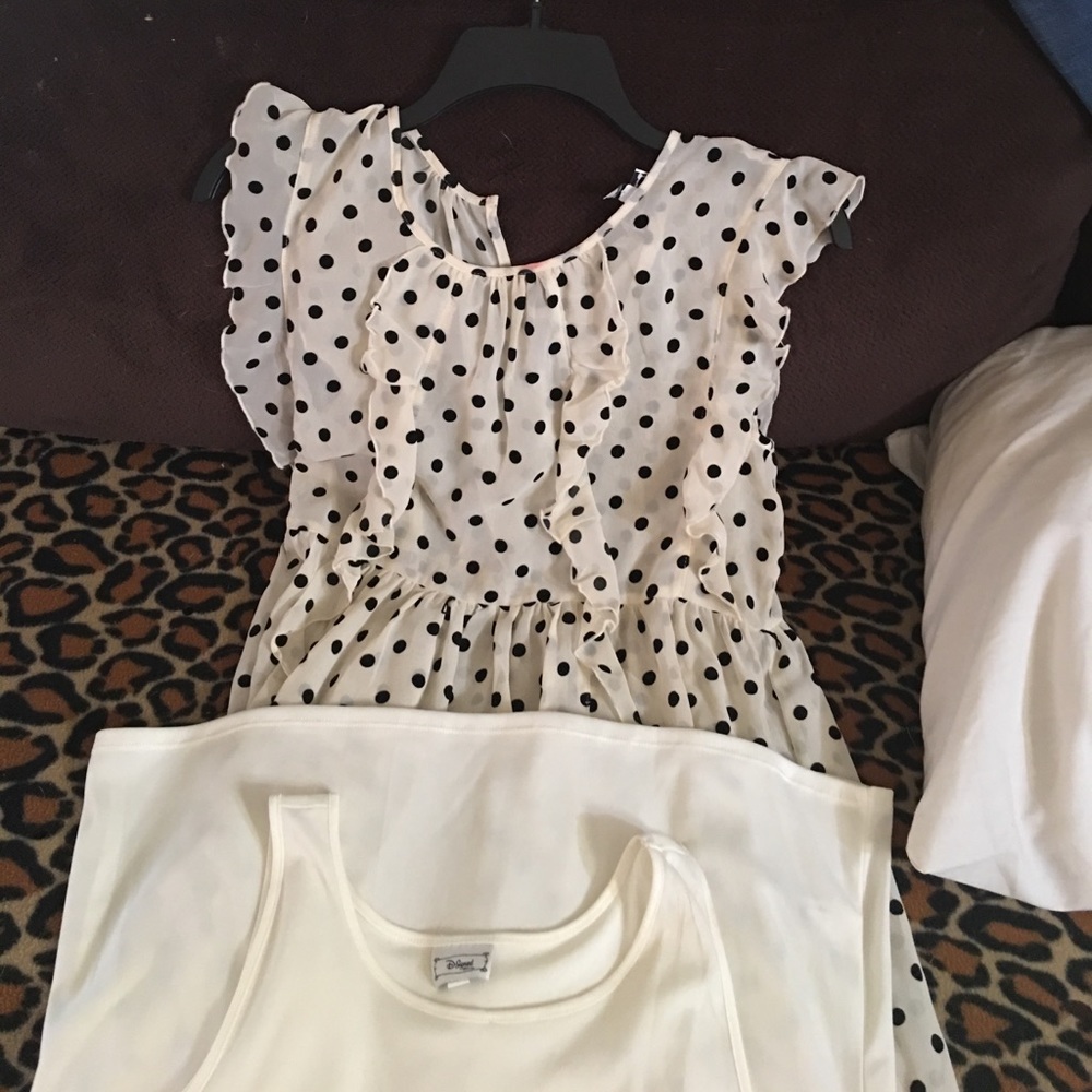 Disney collection polka dot hi low dress