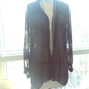Sheer long sleeve top