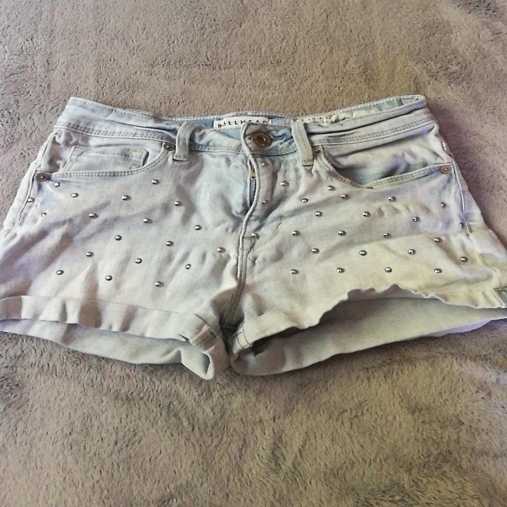 High-waisted Studded Shorts