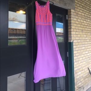 Gianni Bini maxi dress Aztec purple and pink