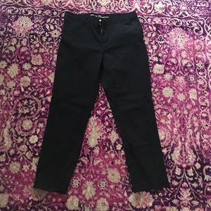 Ankle cropped, black khakis by gap, slim fit
