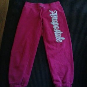 Women's pink aeropostale logo sweatpants