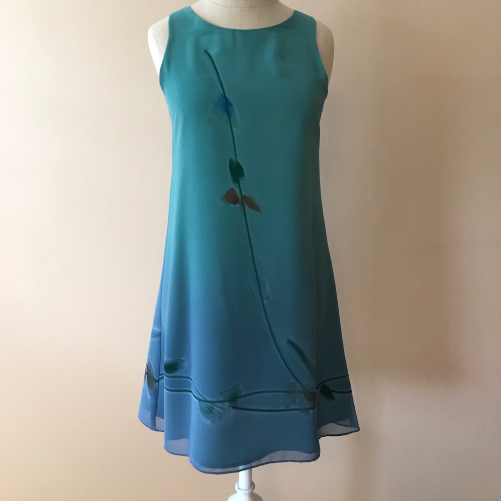 Perry Ellis Teal/Blue Dress