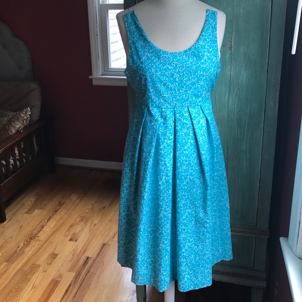 A Beautiful Mystery.  Sky Blue Tie back Cotton 3/4