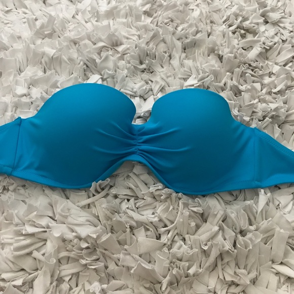 34d electric blue Victoria's Secret bandeau top - Picture 1 of 6