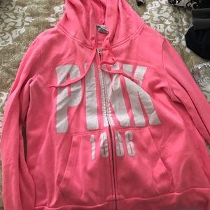 Pink lightweight zip up